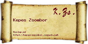Kepes Zsombor névjegykártya